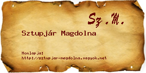 Sztupjár Magdolna névjegykártya